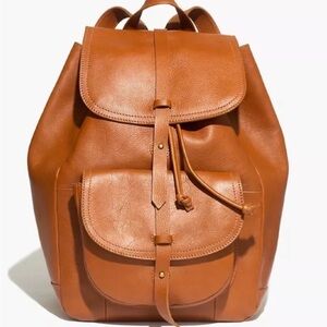Madewell leather backpack cognac English saddle - RARE sold out